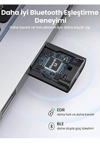 Bluetooth 5.0 Adaptör Pc Için Usb Bluetooth Dongle Ile Uyumlu Windows 11 10 8.1 7 Ps5 Ps4 Pro X Box One S Denetleyici