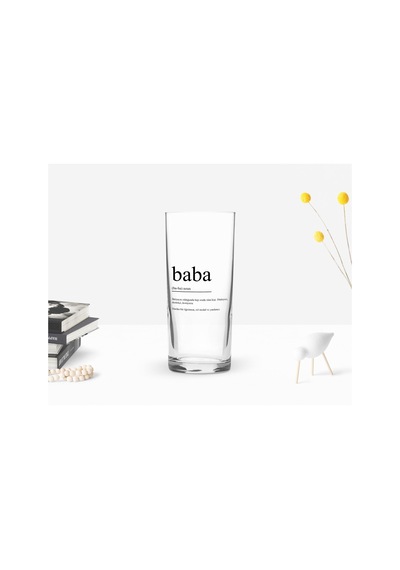 Bk Home Renkli Baskılı Baba Tasarımlı Rakı Bardağı-1