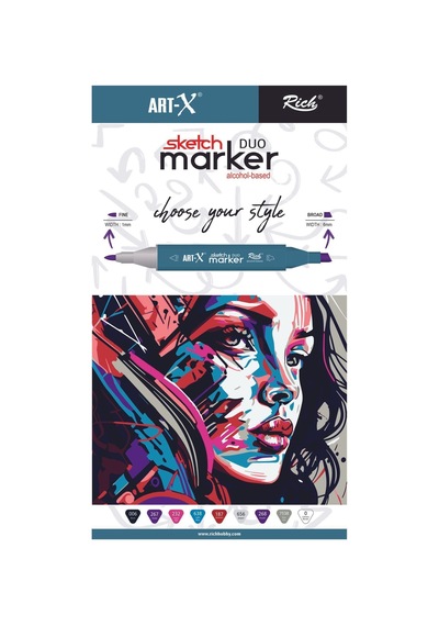 Art-x Sketch Marker Çift Taraflı Kalem 006