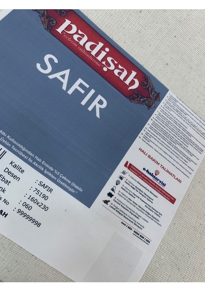 Padişah Halı Safir 75190 060 Serisi Akrilik Salon Oturma Yatak Odası Halısı Krem