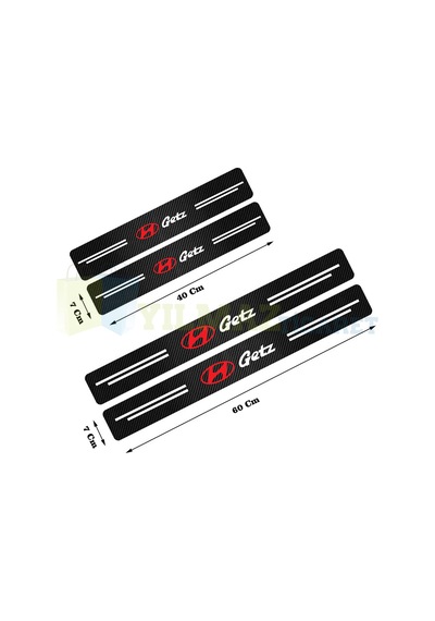 Hyundai Getz Karbon Kapı Eşiği Koruma Oto Sticker Etiket 4 Parça