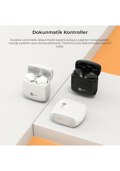 Lecoo EW303 Kablosuz Bluetooth 5.0 TWS Mikrofonlu Kulak İçi Kulaklık