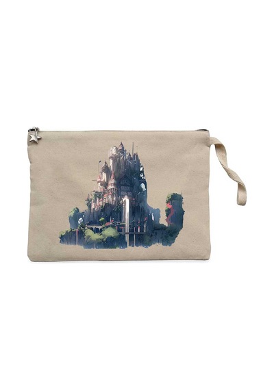 Water Valley Castle Krem Clutch Astarlı Cüzdan / El Çantası