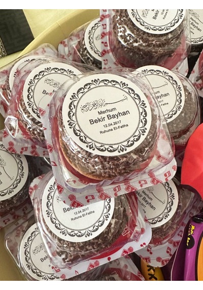 48 Adet 4 Cm Kişiye Özel Merhum Ruhuna El Fatiha Baskılı Mat Etiket Sticker - 7 Mevlidi Etiketi