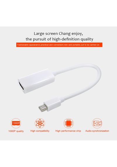 Apple Uyumlu MacBook Air Mini Display Port To Hdmı Adaptör Çevirici