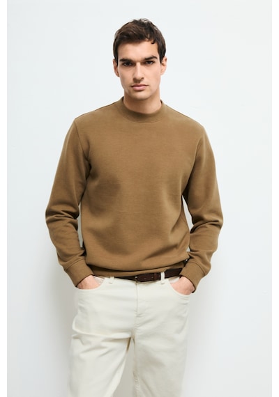 Lufian Logan Erkek Sweatshirt Deve Tüyü Deve Tüyü 112030194100440 Kahverengi