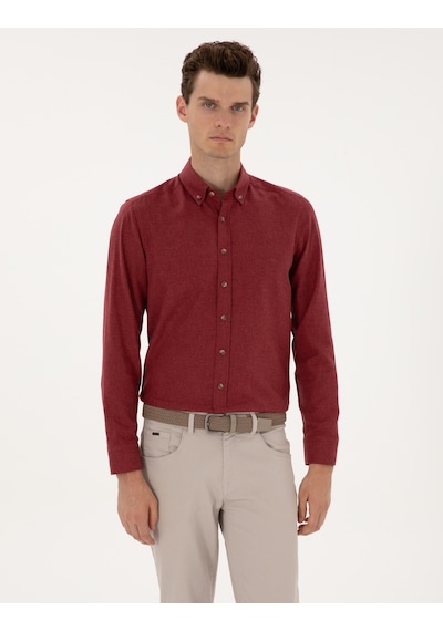 Pierre Cardin Erkek Bordo Gömlek Desenli 50316751-vr014 Bordo