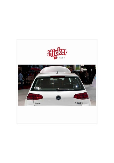 Kuşlar Beyaz Sticker