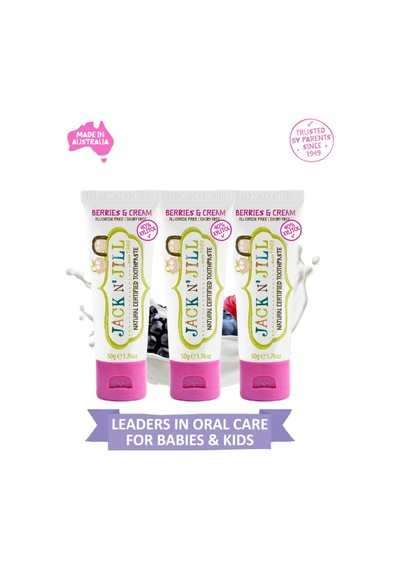 Jack N Jill Doğal Sertifikalı Diş Macunu Orman Meyve Aromalı 3 Lü Paket 3x50g