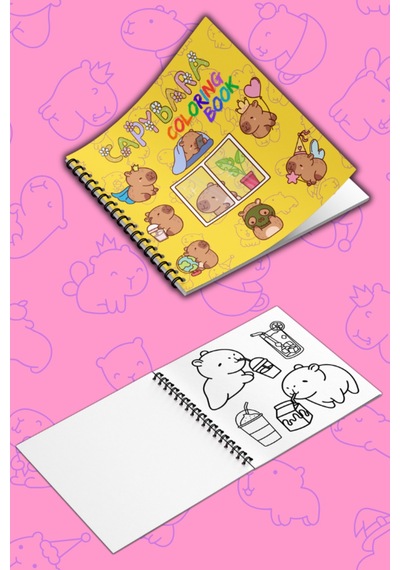 Kapibara Capybara Bold And Easy 20 X 20 Cm Büyük Boyama Kitabı