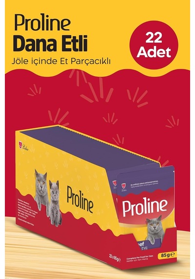 Pouch Dana Etli Yaş Kedi Maması, 22 X 85g