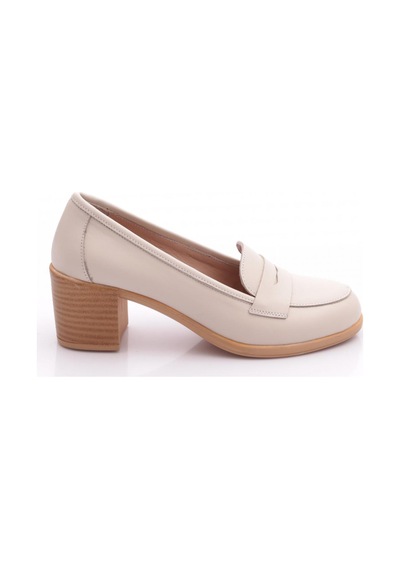 Dgn 25032 Kadin Loafer Ayakkabi Ekru