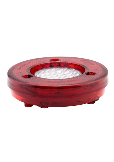 Ahmet Otomotiv Yuvarlak Otobüs-minibüs Stop Lambası 19 Led 12/24v Kırmızı/beyaz Uyumlu