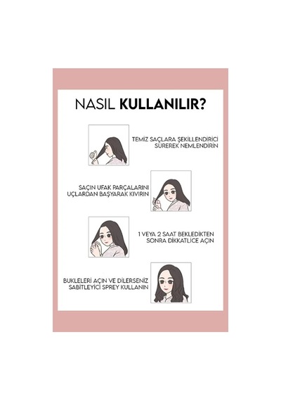 Bigudiseti Hacimli Belirgin Bukleler Isı Kullanmadan Pratik Saç Şekillendirme 6'lı Bigudi Seti