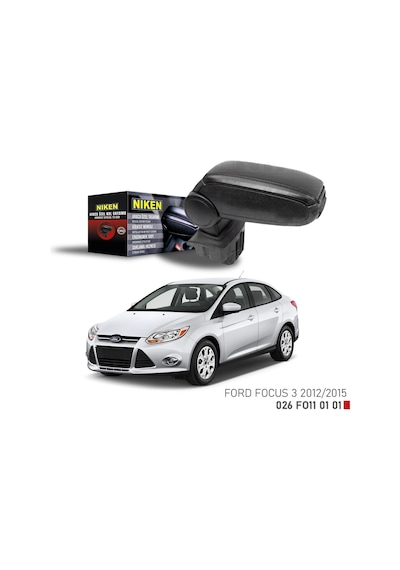 Niken Usb Siz Araca Özel Kolçak Ford Focus Iıı 3 2012 - 2015 Arası Siyah