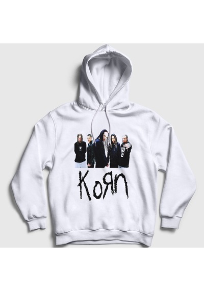 Presmono Unisex Members Korn Kapüşonlu Sweatshirt Beyaz