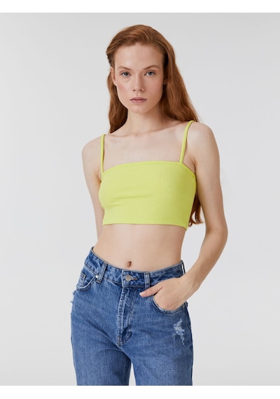 Loft Crop Kadın Atlet Green Sheen