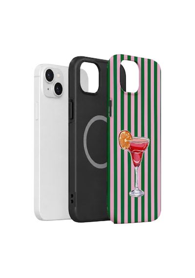 Apple iPhone Uyumlu 15 Plus Vorian Çift Katmanlı Magsafe Kılıf Pink Citrus Cocktail