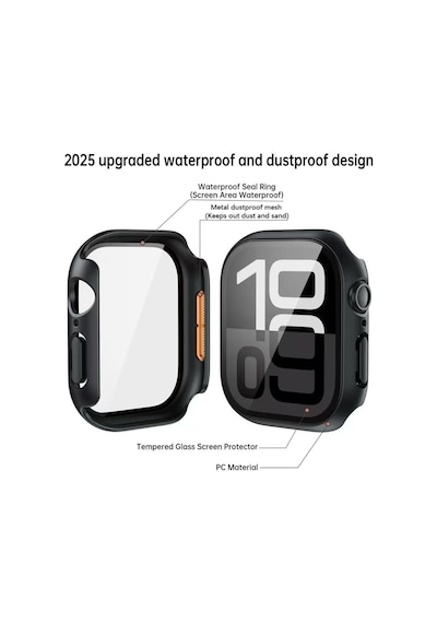 Apple Uyumlu Watch  7 8 9 10 45mm Deniz Havuz İçin Su Geçirmez Ekran Koruyuculu Kasa Koruyucu
