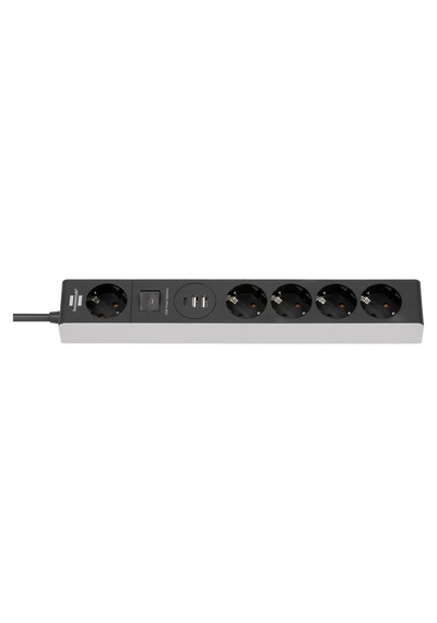4 +1 Soketli 2 Usb Li 1 Type-c Grişli 1,5 Metre Kablolu Priz 1