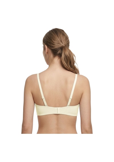 Cottonill Seamless Bra - Lucent Lazer Kesim Balensiz Ön Çapraz Şerit Detaylı Kadın Sütyen 3'lü Paket-2 Siyah - Ten