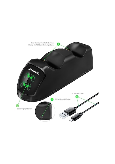 PS4 Slim Pro Dual Charging Dock Göstergeli Şarj İstasyonu Dobe