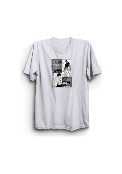 Stoned&Fame Jujutsu Kaisen Hayranlarına Özel Baskılı Unisex Anime T-shirt - Tarzınızı Yansıtın Beyaz