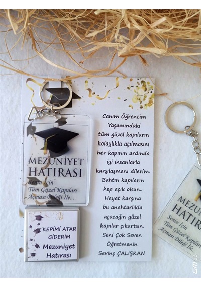 Farklı Market Mezuniyet Hatırası Çikolata Ve Anahtarlık 5 Adet