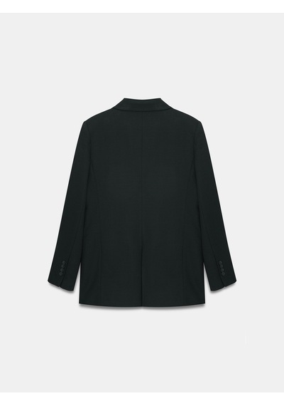 Dilvin 60789 Kruvaze Blazer Ceket-siyah Siyah