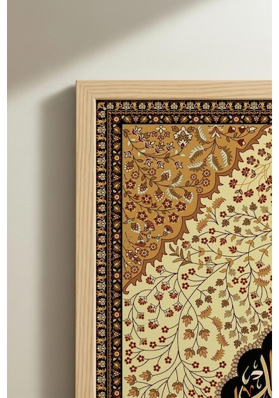 1 Adet Doğal Ahşap Çerçeveli Doğa Manzaralı Vintage Tablo