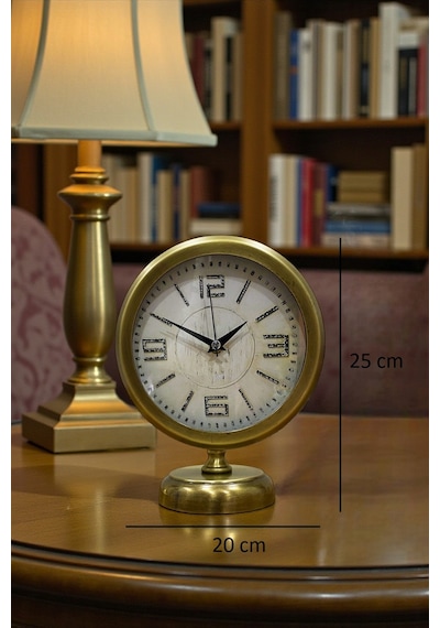 River World Masa Saati Eskitme Metal 25 Cm X 20 Cm Premium Vintage Eskitme Çok Renkli