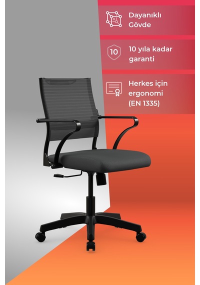 Ergolife Sit Air 24/7 M4-280k - Yükseklik Ayarlı, Fileli, Siyah, Toplantı, Ofis, Bilgisayar Sandalyesi - 6a0.60.1.222 Ergolife Sit Air 24/7 M4-280k - Yükseklik Ayarlı, Fileli, Siyah, Toplantı, Ofis, Bilgisayar Sandalyesi - 6a0.60.1.222