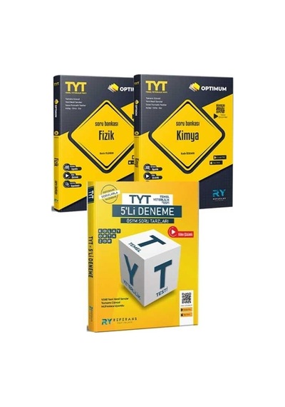 2024 Optimum Tyt Fizik Tyt Kimya Video Çözümlü Soru Bankası Tyt 5 Li Deneme Seti Referans