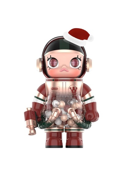 Pop Mart Mega Space Molly %400 Noel 2024 Figürü, Özel Tasarım Koleksiyonluk Yılbaşı Oyuncağı Karakter Figürü