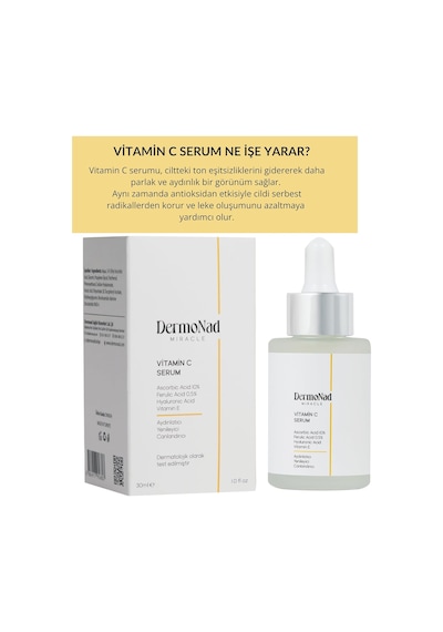 Tr Vitamin C Serum Aydınlatıcı Ve Leke Karşıtı 30 Ml Nad+ Ascorbic Asit,ferulic Asit,hyalüronik Asit