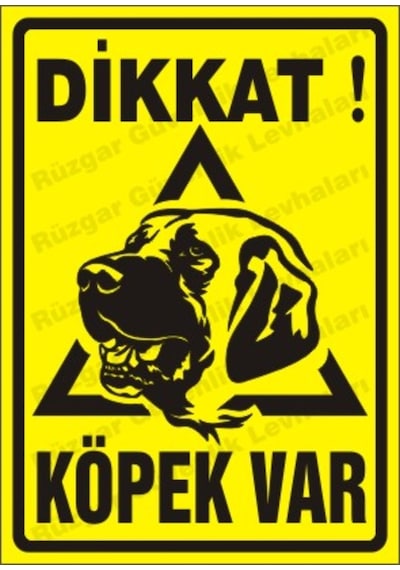Dikkat Köpek Var Uyarı Levhası (300725844)