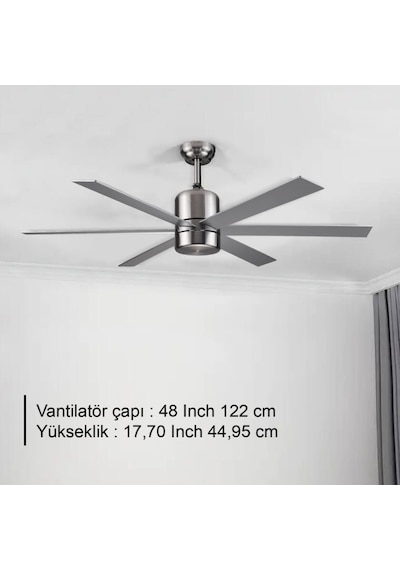 Rubenis RBT486 Slv Glob Tavan Vantilatörü