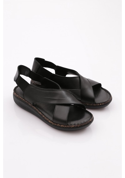 Dgn 317 Kadin Arkasi Lastikli Sandalet 317-2132-R1534 Siyah