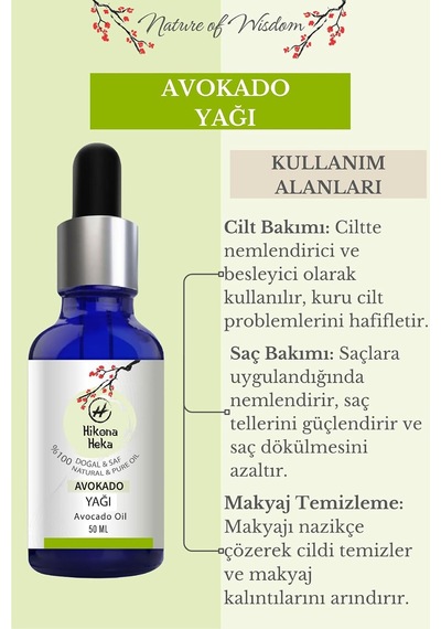 Avokado Yağı Avokado Oil Sertifikalı%100 Saf Ve Doğal Soğuk Sıkım 50 Ml Diğer