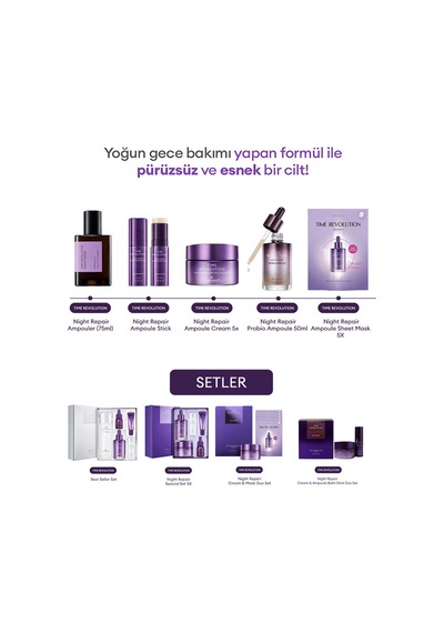 Missha Total Bakım Kremi & Balm Stick Time Revolution Night Repair Cream & Balm Duo Set