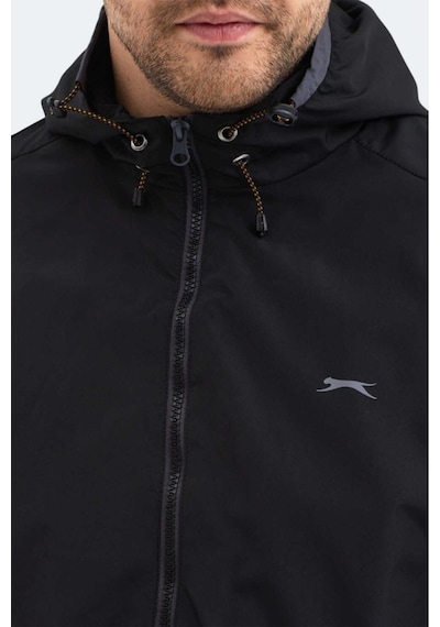 Slazenger Ofans Siyah Erkek Yağmurluk Mevsimlik Mont & Kaban