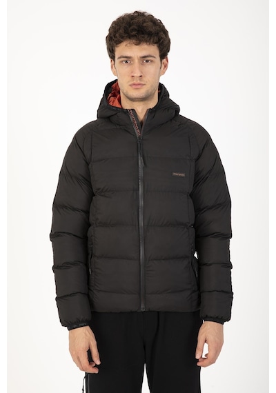 Maraton Sportswear Regular Erkek Kapşonlu Uzun Kol Basic Siyah Mont 21259-siyah Siyah