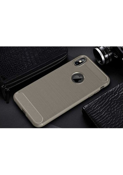 Apple Uyumlu iPhone X Kılıf Zore Room Silikon Kapak Gri