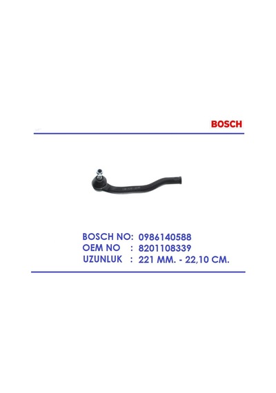 Rot Başı Sol Captur J5 2013+ Dacia Duster 1-2 2010+ Tüm Motor Tipleri 8201108339 0986140588 Bosch