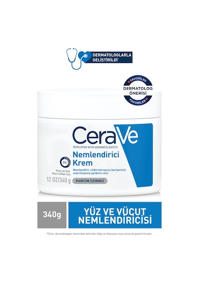 Cerave Kuru Ciltler İçin Nemlendirici Cilt Bakım Kremi 340 G