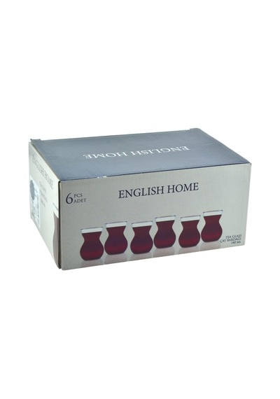 English Home Etnik Cam 6'li Çay Bardağı 140 Ml Çok Renkli