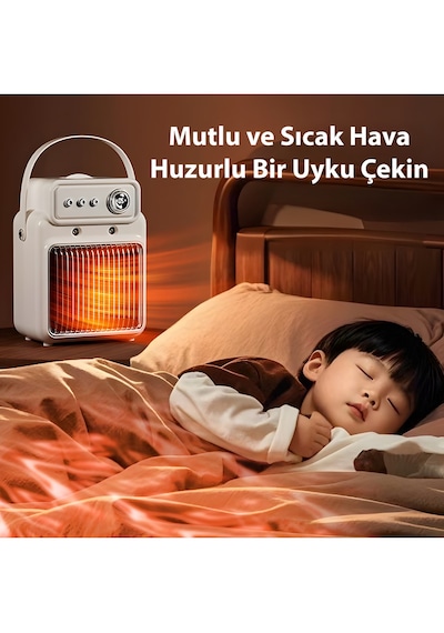 Masaüstü Nemlendiricili Fanlı Isıtıcı, 2000w 3 Kademeli Hızlı Hava Isıtıcı Xh-1202