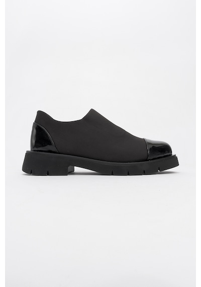 Luvishoes Luvi Shoes Panola Siyah Rugan Scuba Kadın Günlük Ayakkabı Siyah Rugan