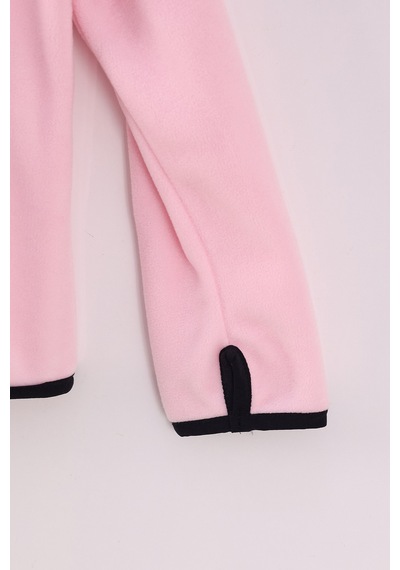 Monox Çocuk Unisex Parmak Geçmeli Polar Ceket Pembe