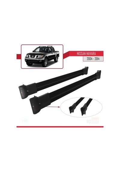 Nissan Navara 2004-2014 Arası Fly Model Ara Atkı Tavan Barı Siyah